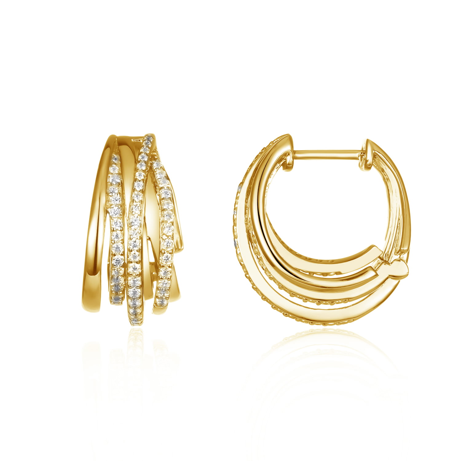 Staggered earrings-Gold - sunrise-jewel