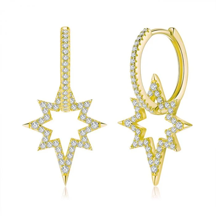 star hoop earrings SES01209