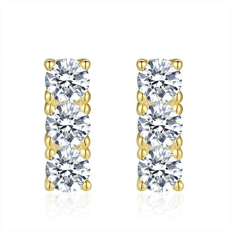 Round zirconium cuboid earrings-SES01305 - sunrise-jewel