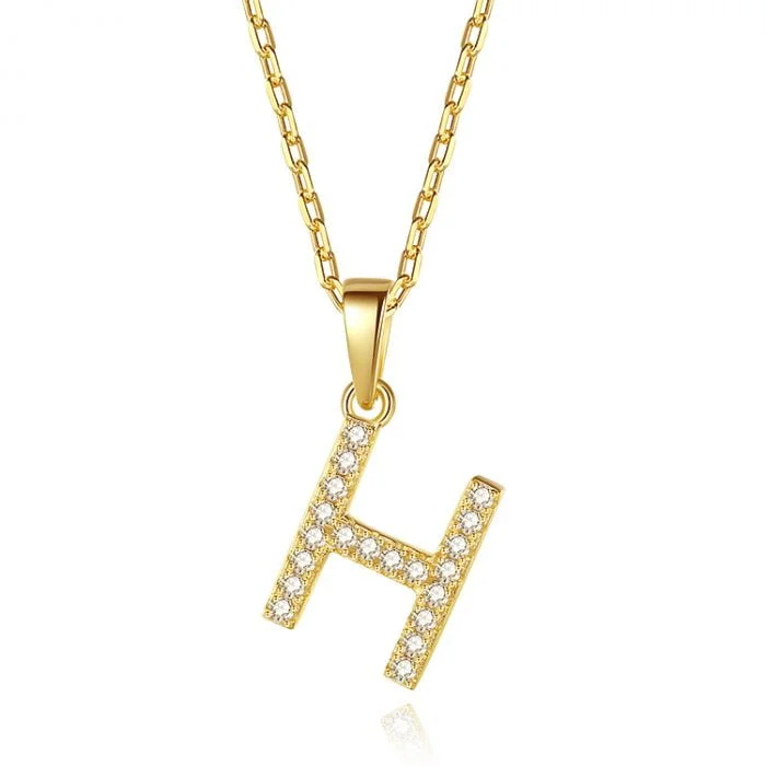 H letter pendant necklace SNS01449