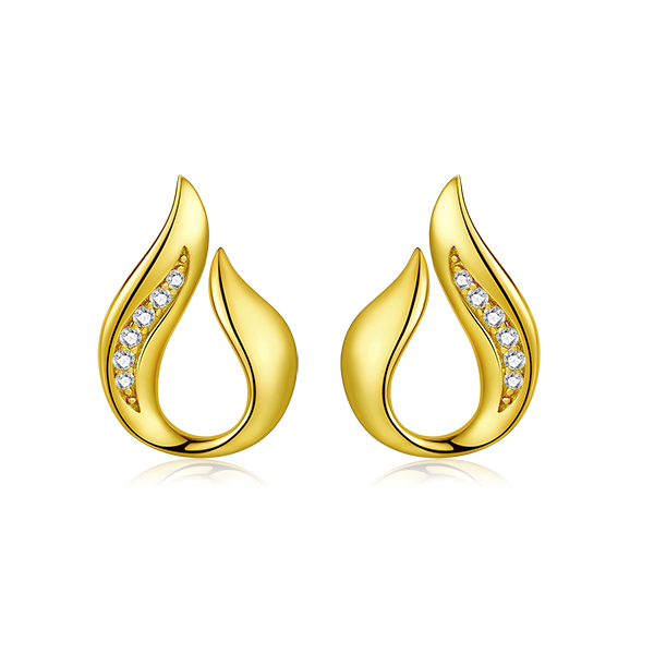 yellow gold earrings