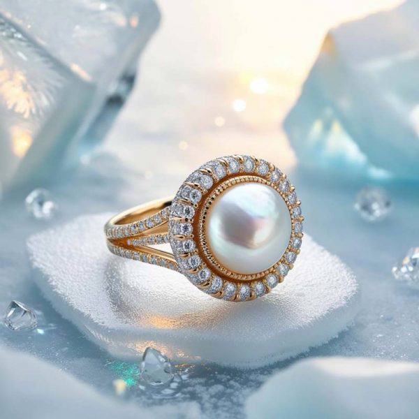 luxury pearls rings