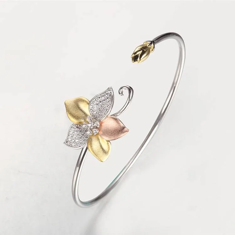 flower cuff bangle