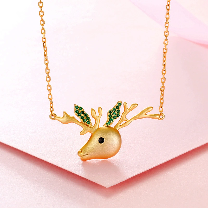 Christmas necklace gold