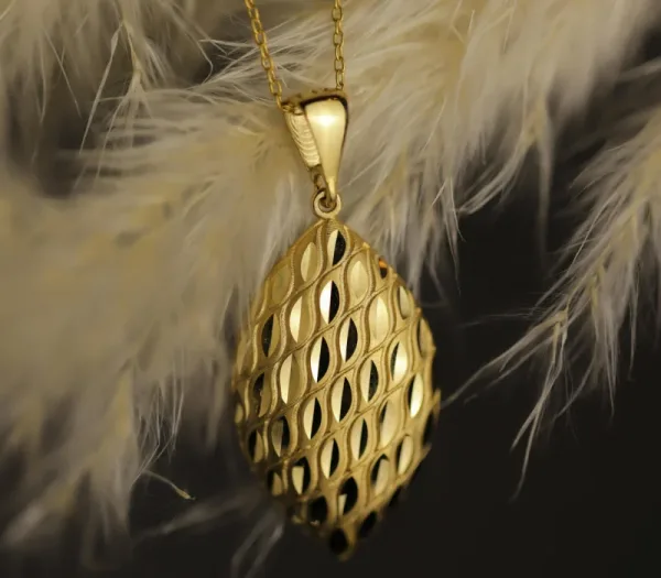 high end gold pendant