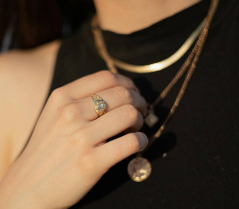 gold jewelry necklace rings