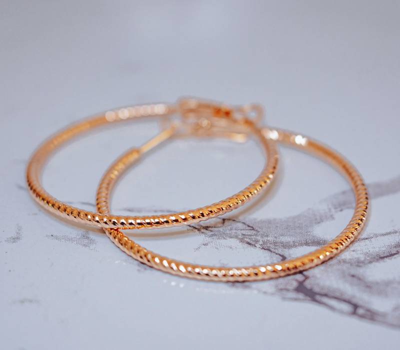 rose gold plated earrings