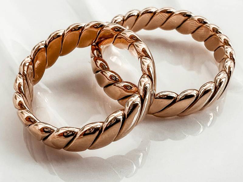 rose gold plated rings